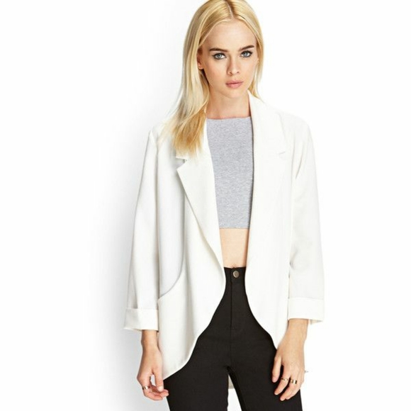 Forever 21 Jackets & Blazers - Forever 21 Open-Front Crepe Blazer